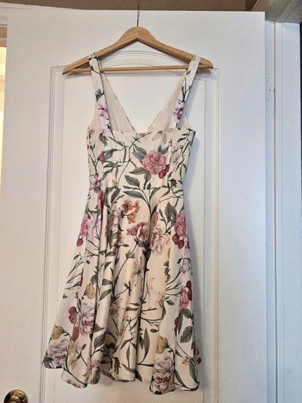 Floral Mini Dress in Pink & Green Like New